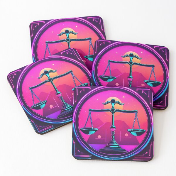 Item preview, Neon Libra Zodiac Art - Vibrant Balance Design designed and sold by ArcaneEternal.