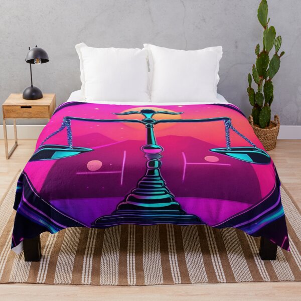 Item preview, Neon Libra Zodiac Art - Vibrant Balance Design designed and sold by ArcaneEternal.