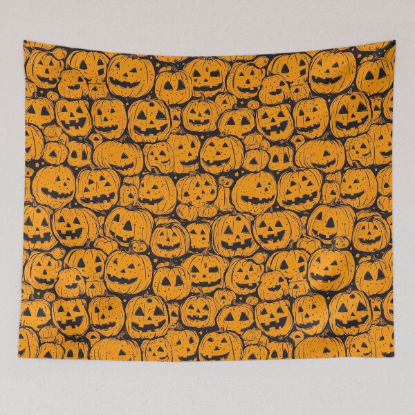 Item preview, Playful Halloween Pattern: Pumpkins and Bats designed and sold by Enea Kelo.