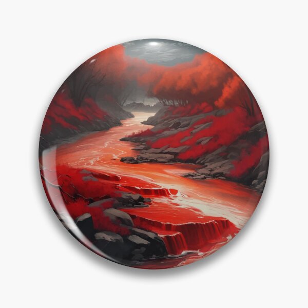 Item preview, RED LANDSCAPE / Gift items and personal use / Red Landscape, Nature, River, Sky, Trees, Mountains, Water, Red, Orange, Art designed and sold by LumDesignArt.