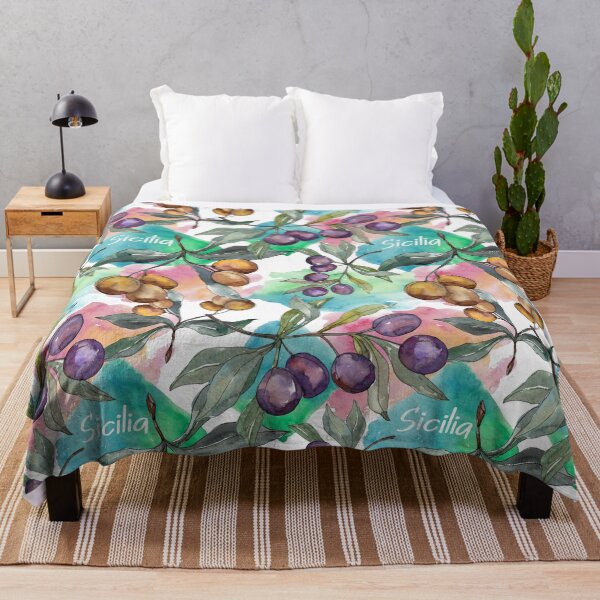 Item preview, Sicilia love - olives watercolor designed and sold by EmeraldeaArt.