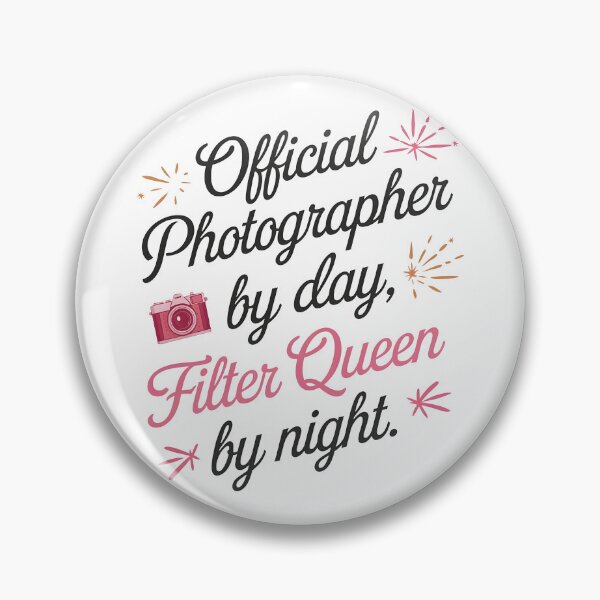 Item preview, graphic for photo lover with text: "Official photographer by day, filter queen by night." designed and sold by olekskotarczak.