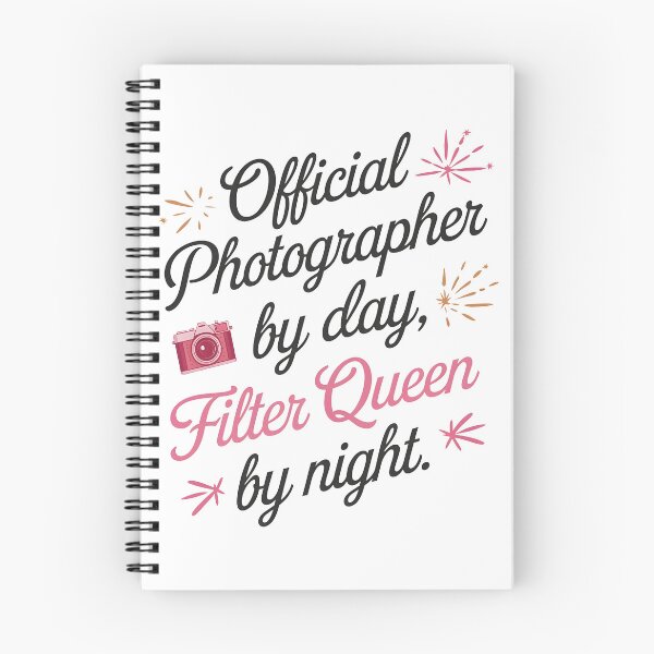 Item preview, graphic for photo lover with text: "Official photographer by day, filter queen by night." designed and sold by olekskotarczak.