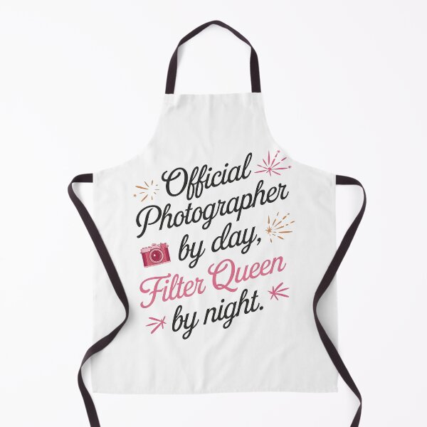Item preview, graphic for photo lover with text: "Official photographer by day, filter queen by night." designed and sold by olekskotarczak.