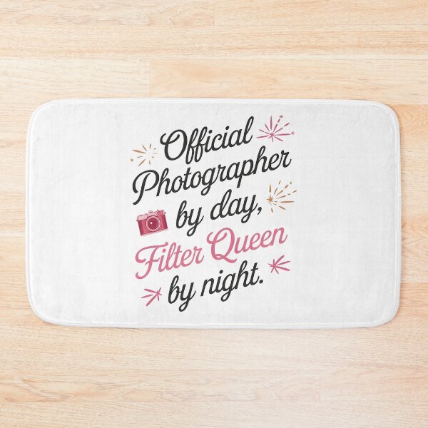 Item preview, graphic for photo lover with text: "Official photographer by day, filter queen by night." designed and sold by olekskotarczak.