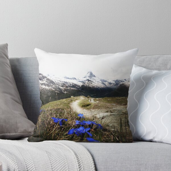 Item preview, Blue alps flower and Matterhorn in the background designed and sold by msro1.