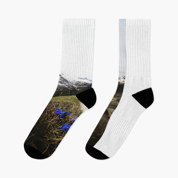 Item preview, Blue alps flower and Matterhorn in the background designed and sold by msro1.