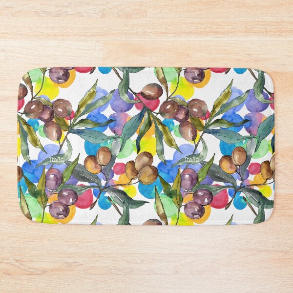 Item preview, Italia watercolor colorful olives designed and sold by EmeraldeaArt.