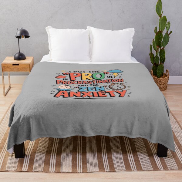 Item preview, Procrastination and Anxiety Cartoon Humor Design designed and sold by love3617.