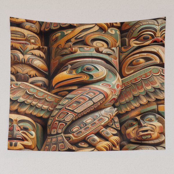 Item preview, Quinault Native American Totem Pole Heritage designed and sold by Naomi Gutierrez Parrish.