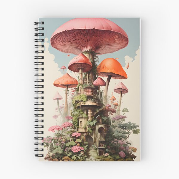 Item preview, Quality Poster Fantasy Mushroom Poster House Mushroom Art Print Painting Impressionist Gift For Him Gift For Her Gift For Birthday Gift Kids designed and sold by PixelRivers.