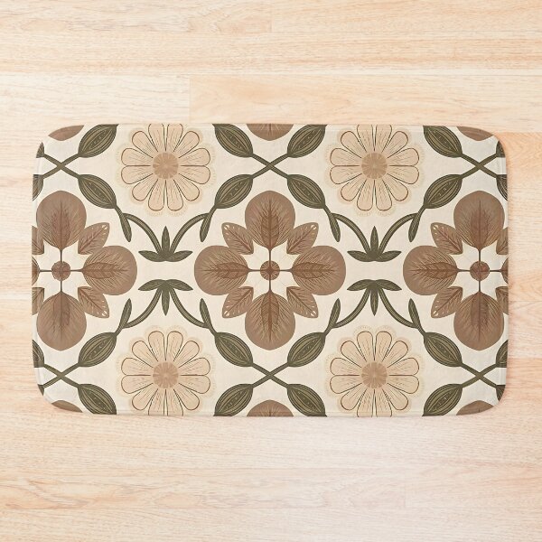 Item preview, Vintage Floral Crochet Pattern in Earthy Tones designed and sold by Dshoppin.
