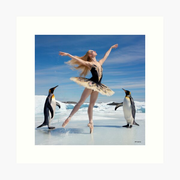 Item preview, Ballet dancer among penguins designed and sold by Frank-Farran.