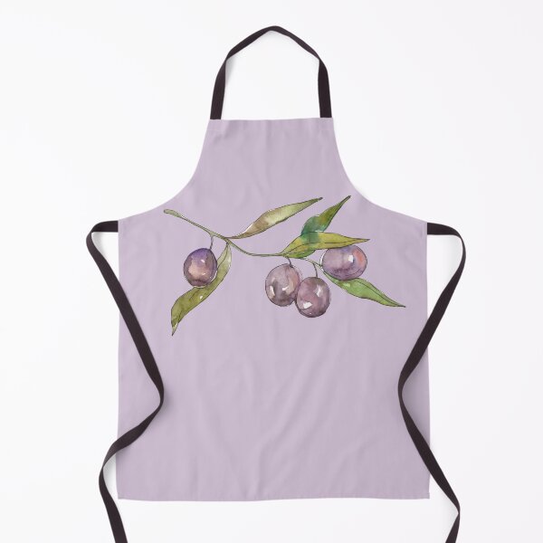 Item preview, purple Olive branch watercolor designed and sold by EmeraldeaArt.