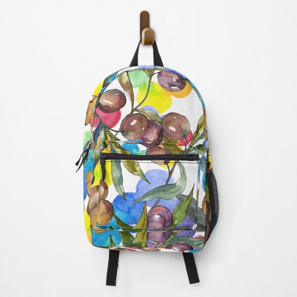 Item preview, watercolor colorful olives: branches and leaves designed and sold by EmeraldeaArt.