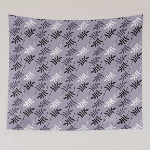 Item preview, Celestial Bootanicals Lavender Purple Black and White designed and sold by DanielleFishIll.