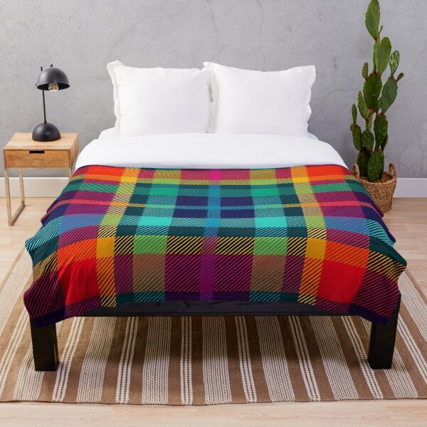 Item preview, Red Teal Green Blue Colorful Multicolored Plaid designed and sold by SeaStarAlex.