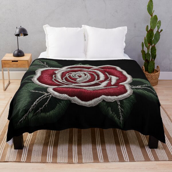Item preview, Embroidered rose designed and sold by TomaszGolaski.