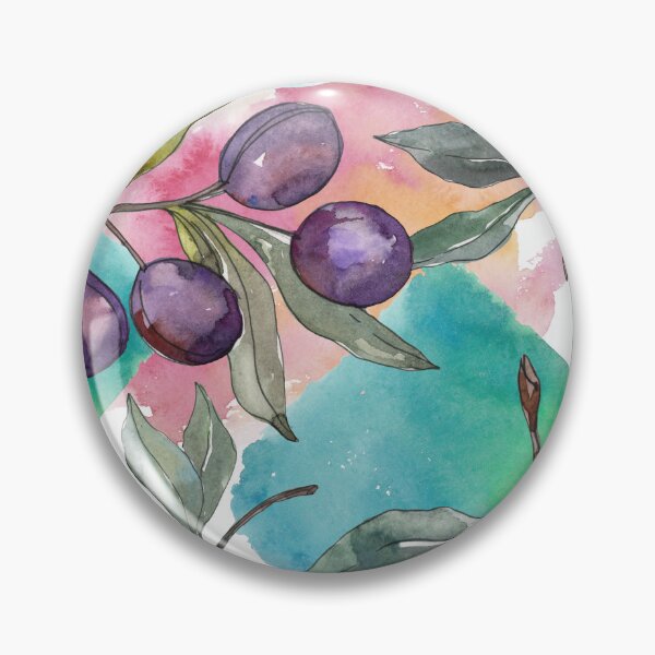 Item preview, olives: purple and green watercolor style designed and sold by EmeraldeaArt.