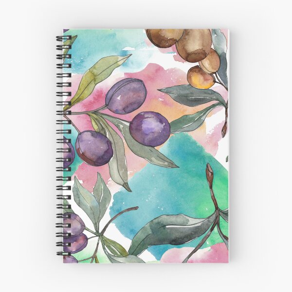 Item preview, olives: purple and green watercolor style designed and sold by EmeraldeaArt.