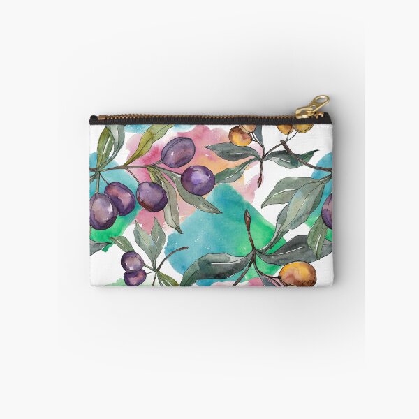 Item preview, olives: purple and green watercolor style designed and sold by EmeraldeaArt.