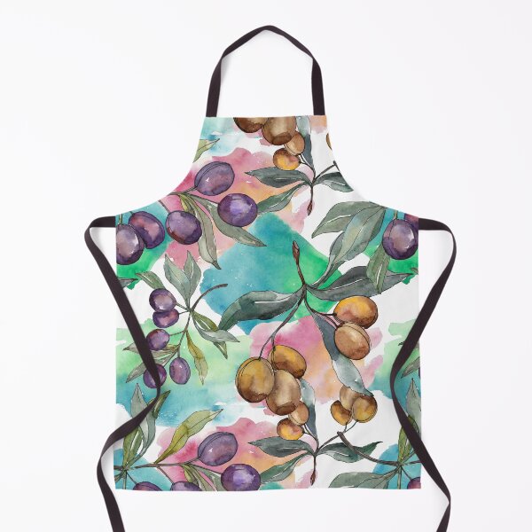 Item preview, olives: purple and green watercolor style designed and sold by EmeraldeaArt.