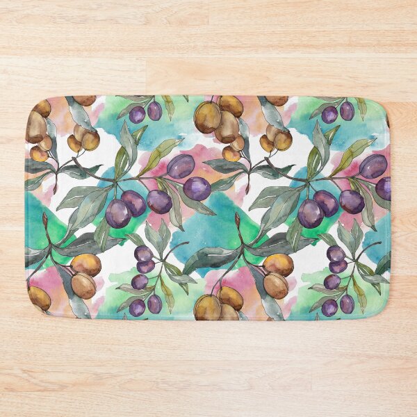 Item preview, olives: purple and green watercolor style designed and sold by EmeraldeaArt.