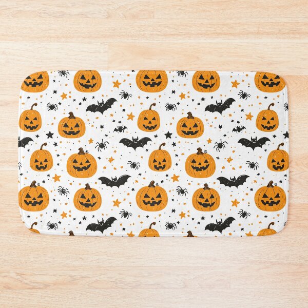 Item preview, Playful Halloween Pattern: Pumpkins and Bats designed and sold by Enea Kelo.