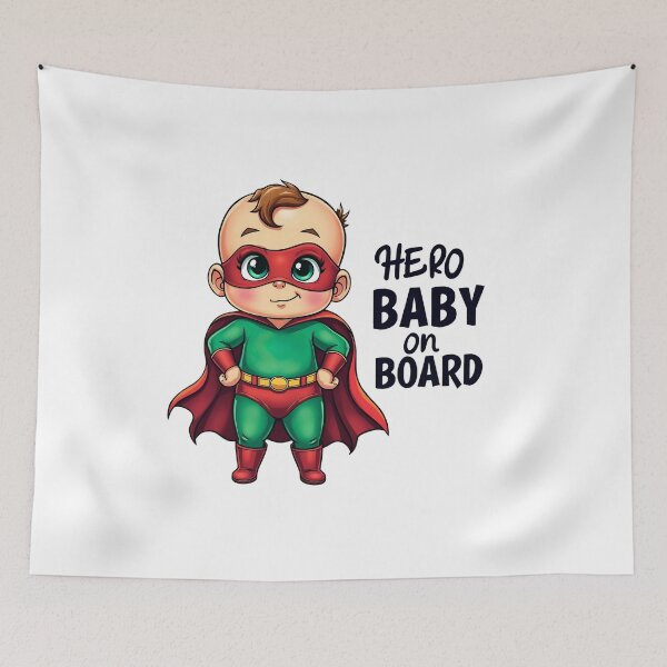 Item preview, Baby on Board, Super Hero Baby designed and sold by saloui.
