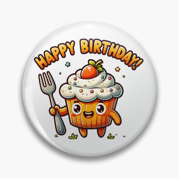 Item preview, Forking Delicious Happy Birthday Cupcake designed and sold by BassHeadMomma.