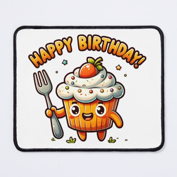 Item preview, Forking Delicious Happy Birthday Cupcake designed and sold by BassHeadMomma.