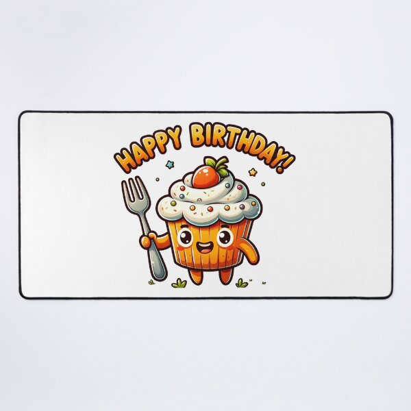 Item preview, Forking Delicious Happy Birthday Cupcake designed and sold by BassHeadMomma.
