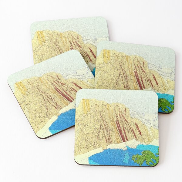 Item preview, embroidered mountains designed and sold by PricklyPeanut.