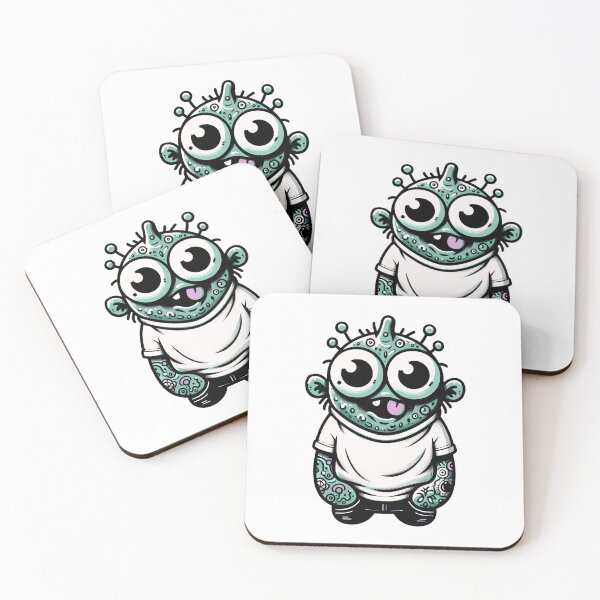 Item preview, Green Baby Tattooed Monster in a White T-Shirt designed and sold by FrozenRoscoe.