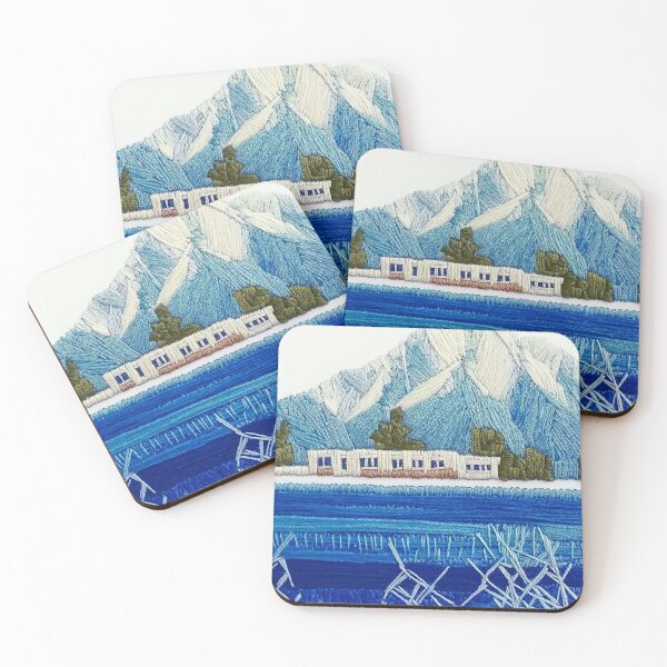 Item preview, embroidered mountains designed and sold by PricklyPeanut.
