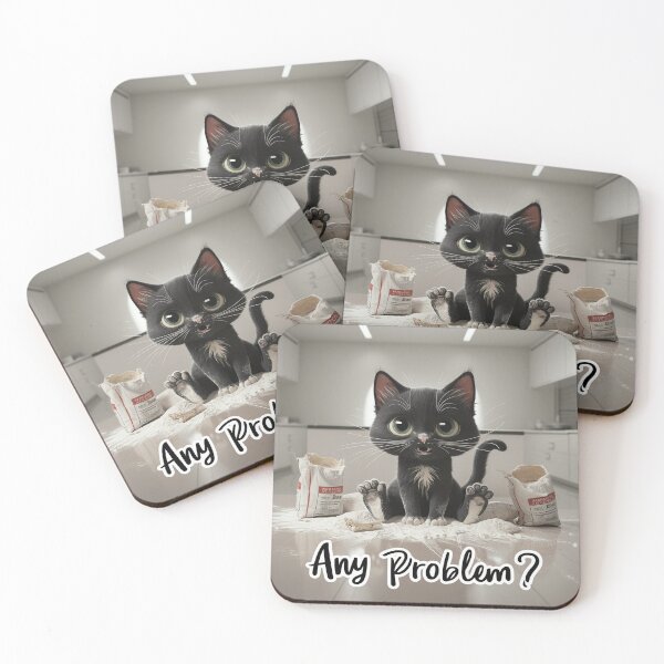 Item preview, Messy cat - Flour in the kitchen designed and sold by lavka-xd.