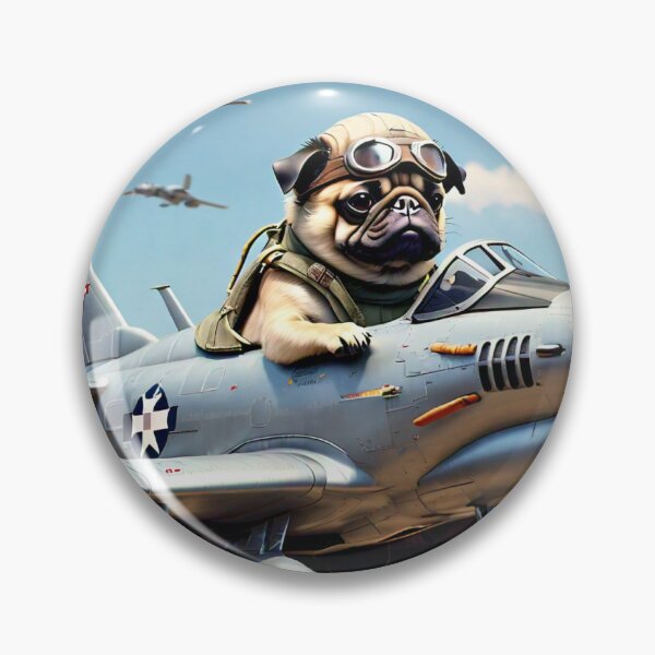 Artikelvorschau, Kleiner, mopsiger Kampfpilot entworfen und verkauft von pug-maniac.