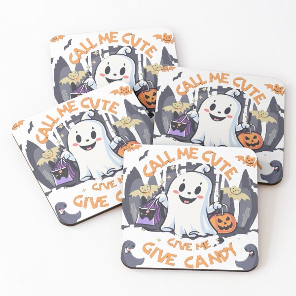 Item preview, Halloween Charm: Cute Ghost’s Candy Quest / Encanto de Halloween: A Busca por Doces do Fantasma Fofo designed and sold by debbiebento.