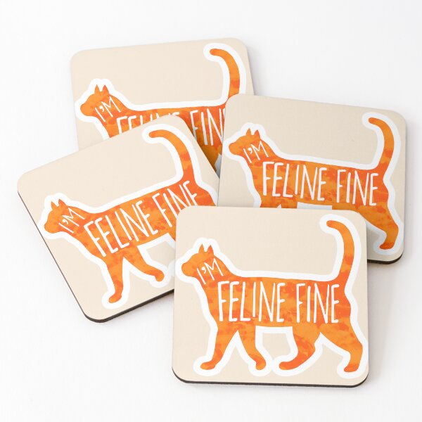 Item preview, I'm FELINE fine - Cat Pun designed and sold by hitechmom.