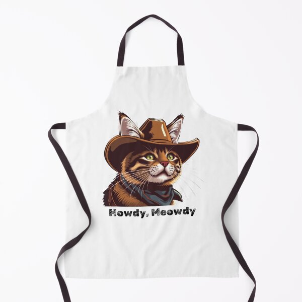 Item preview, cowboy cat with hat and Howdy Meowdy designed and sold by GinnyGi.