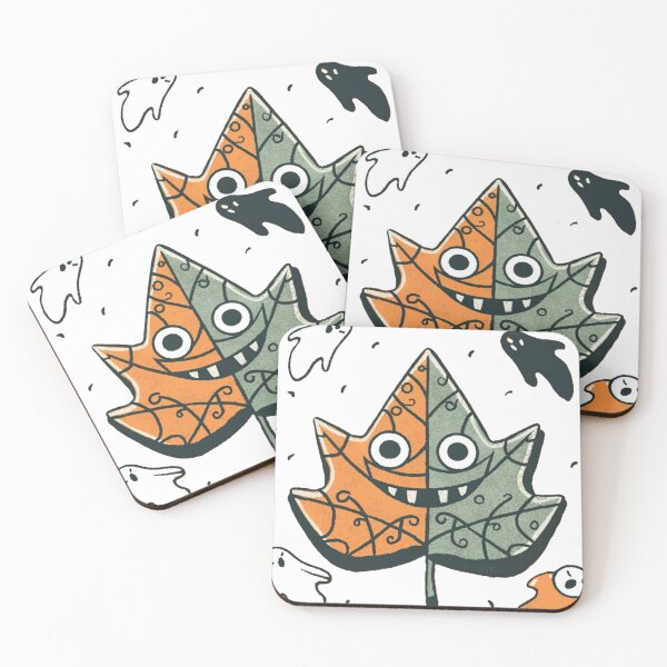 Item preview, Cheerful Leaf and Ghostly Friends / Folha Alegre e Amigos Fantasmas designed and sold by debbiebento.