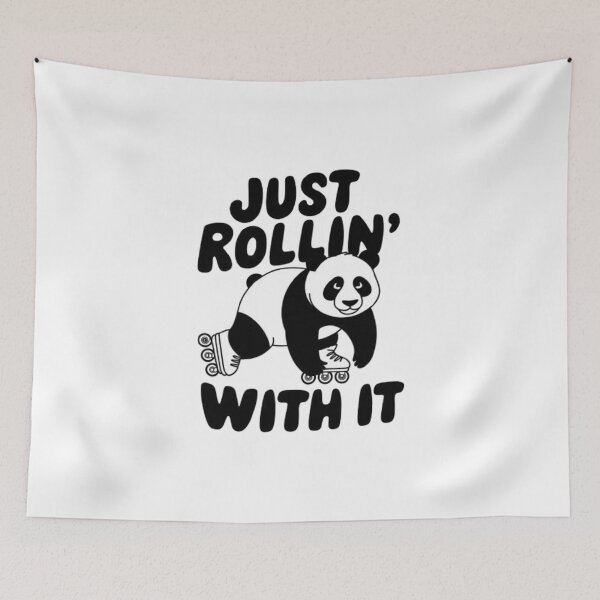 Item preview, Cute panda just rolling with it  designed and sold by yuzuko.