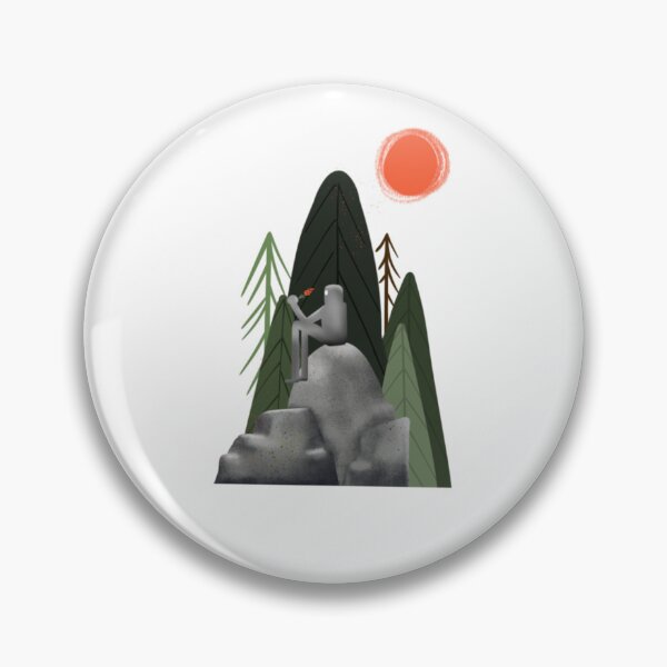 Item preview, The wild robot sitting. Forest, stone, flower.  designed and sold by KateArt26.