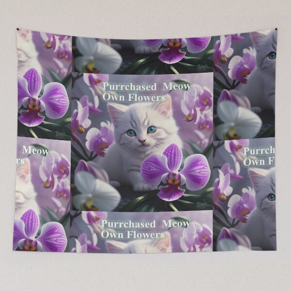 Item preview, Cat Bought Her Own Flower designed and sold by IvaRenee.