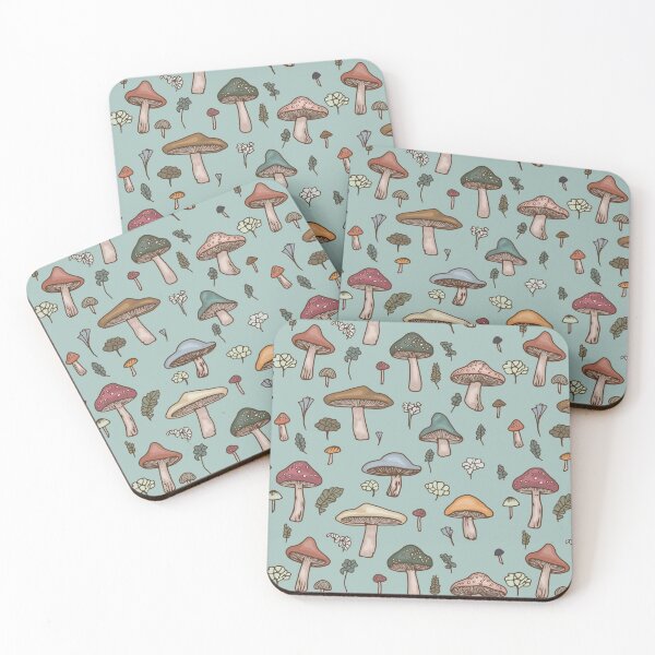 Item preview, Wild Mushrooms in Cottage Core Colors designed and sold by Unhinged Heather.