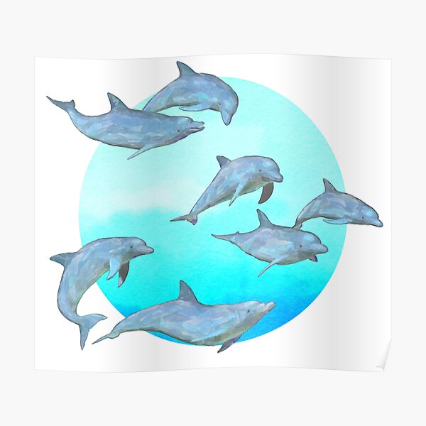 Download Vaporwave Dolphins Posters Redbubble