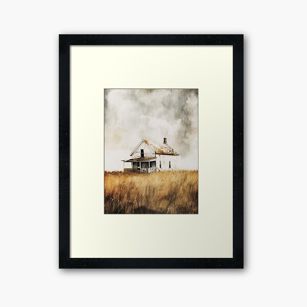 Item preview, Farmhouse surrounded by tall grass designed and sold by Christina Brunton.