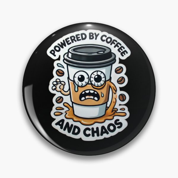 Item preview, Powered by coffee and chaos daily designed and sold by LewpyG.