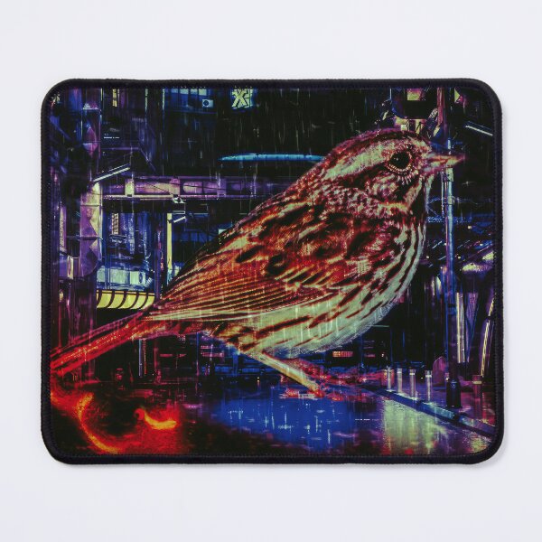 Item preview, Cyberpunk Sparrow in Neon Cityscape  designed and sold by CSturgill2.