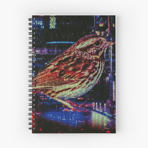 Item preview, Cyberpunk Sparrow in Neon Cityscape  designed and sold by CSturgill2.